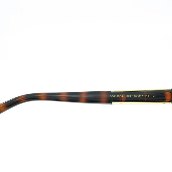 Gucci GG1189 Square Unisex Sunglasses Tortoise Brown OS - Picture 7 of 16